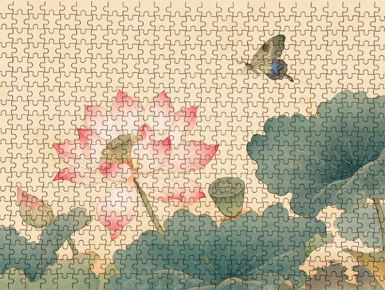 Puzzle 3000 Teile Erwachsene, Blumen Insekten Puzzle Herausfordernde Familie Aktivität Spiele, Geschicklichkeitsspiele Erwachsene, Herausfordernde Puzzles Geschenk für Freunde R2KH-391