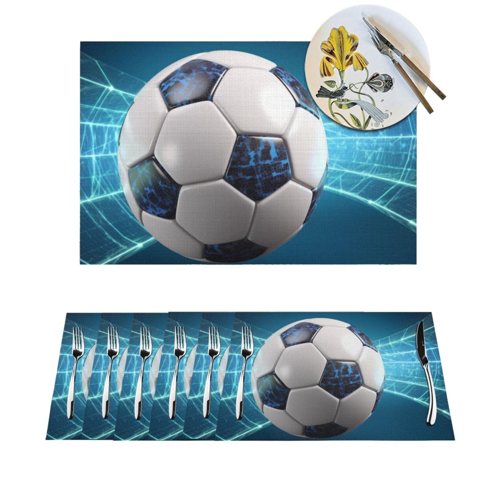 Sets de table en vinyle lavables lot de 4 protection cuisine 30x45 cm