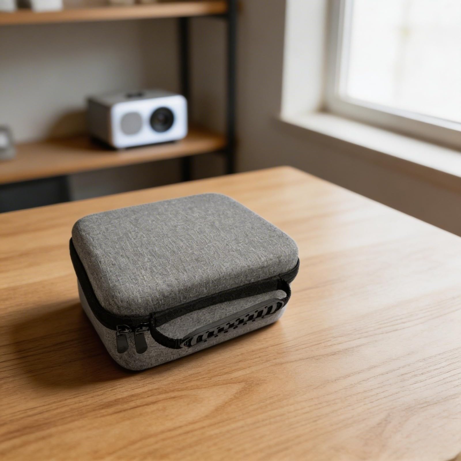 Estuche rígido de viaje para proyector XGIMI MOGO 4 Caja de almacenamiento EVA a prueba de golpes con diseño de bolsa de transporte portátil Organizador protector para accesorios y