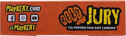 Miniatura 14 de Rekt Jury Revolver - Pistola de dardos de espuma con CO2, color rojo