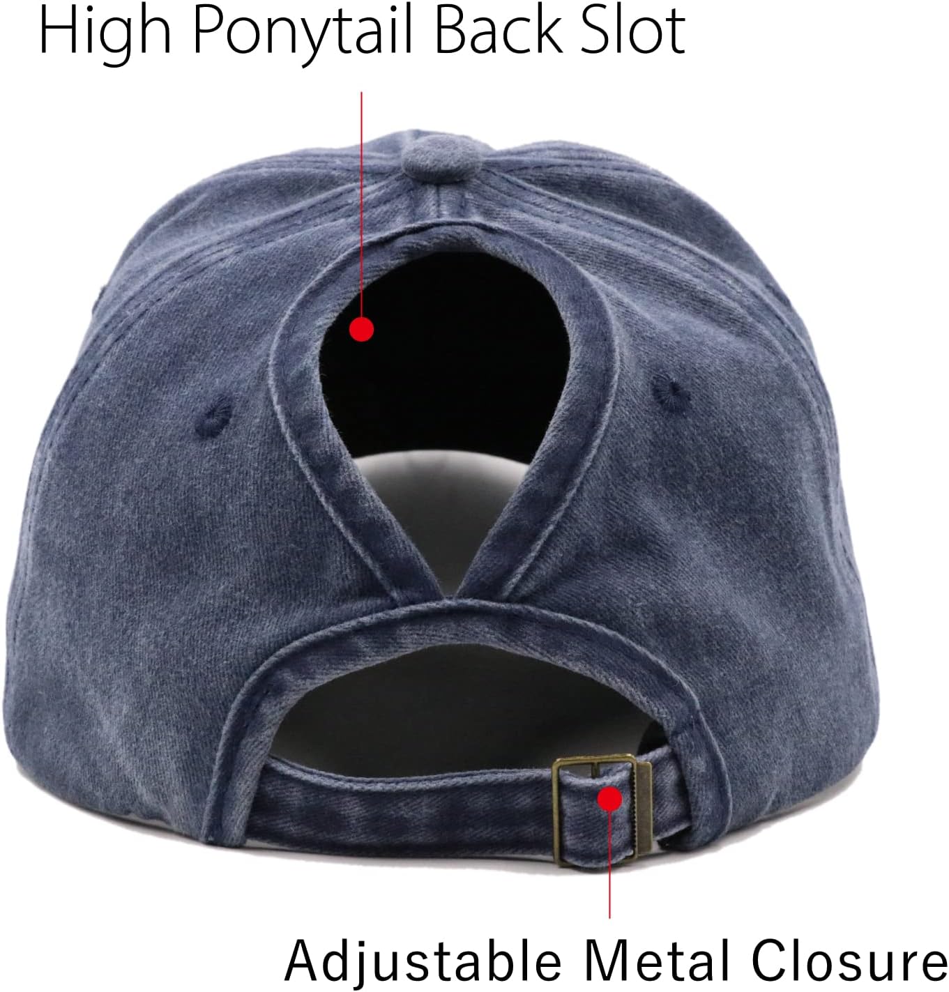 ProMindFun Womens Pony Hat High Ponytail Baseball Cap Girls Messy Bun Caps Camouflage Trucker Bad Hair Day Adjustable Dad Hat - Image 5