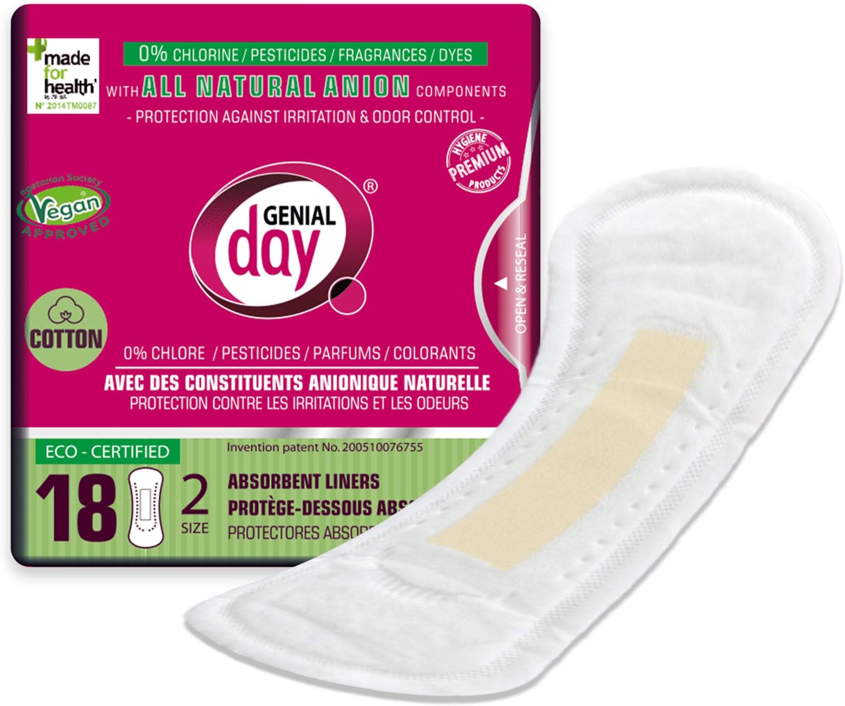 Feminine Liner Anion Strip Absorbant - 18 CT