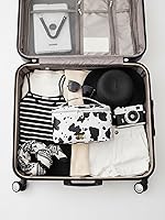 Vista 2 de KITENROM Bolsa de Maquillaje Portátil para Viaje, Bolsa de Cosméticos con Soporte para Brochas, Bolsa de Maquillaje Impermeable para Mujeres