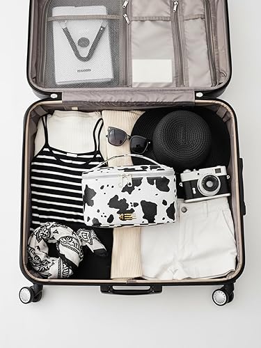 Miniatura 2 de KITENROM Bolsa de Maquillaje Portátil para Viaje, Bolsa de Cosméticos con Soporte para Brochas, Bolsa de Maquillaje Impermeable para Mujeres