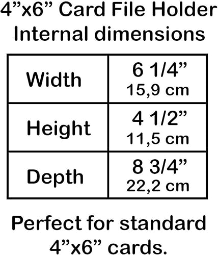 Miniatura 7 de Acrimet Caja organizadora de archivos de 4 x 6 tarjetas, base de metal, resistente (tarjetas de índice AZ y divisor incluidos) (color negro con tapa