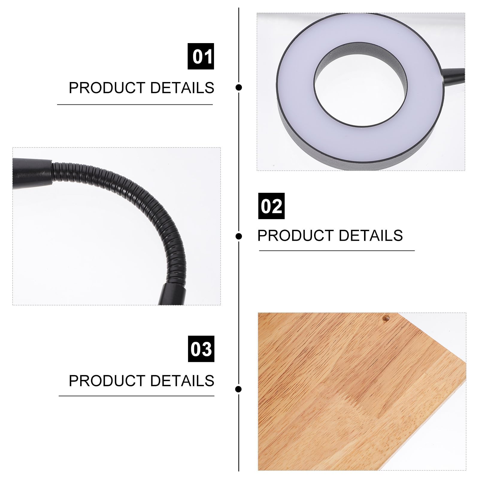 ifundom Lámpara LED para Pecera Luz de Alta Luminosidad y Baja Depreciación, Material de Aleación de Aluminio y Madera, Adecuado para Acuarios y Plantas en Maceta