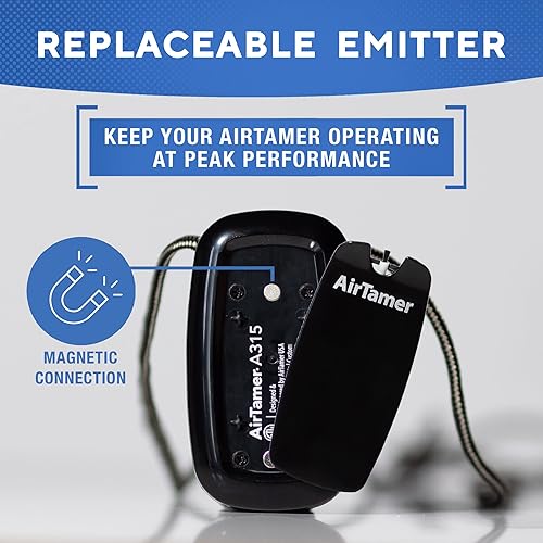 Miniatura 10 de AirTamer Advanced - Cubiertas de emisor de iones negativos de repuesto para purificador de aire personal, hechas para AirTamer modelo A315 (blanco,