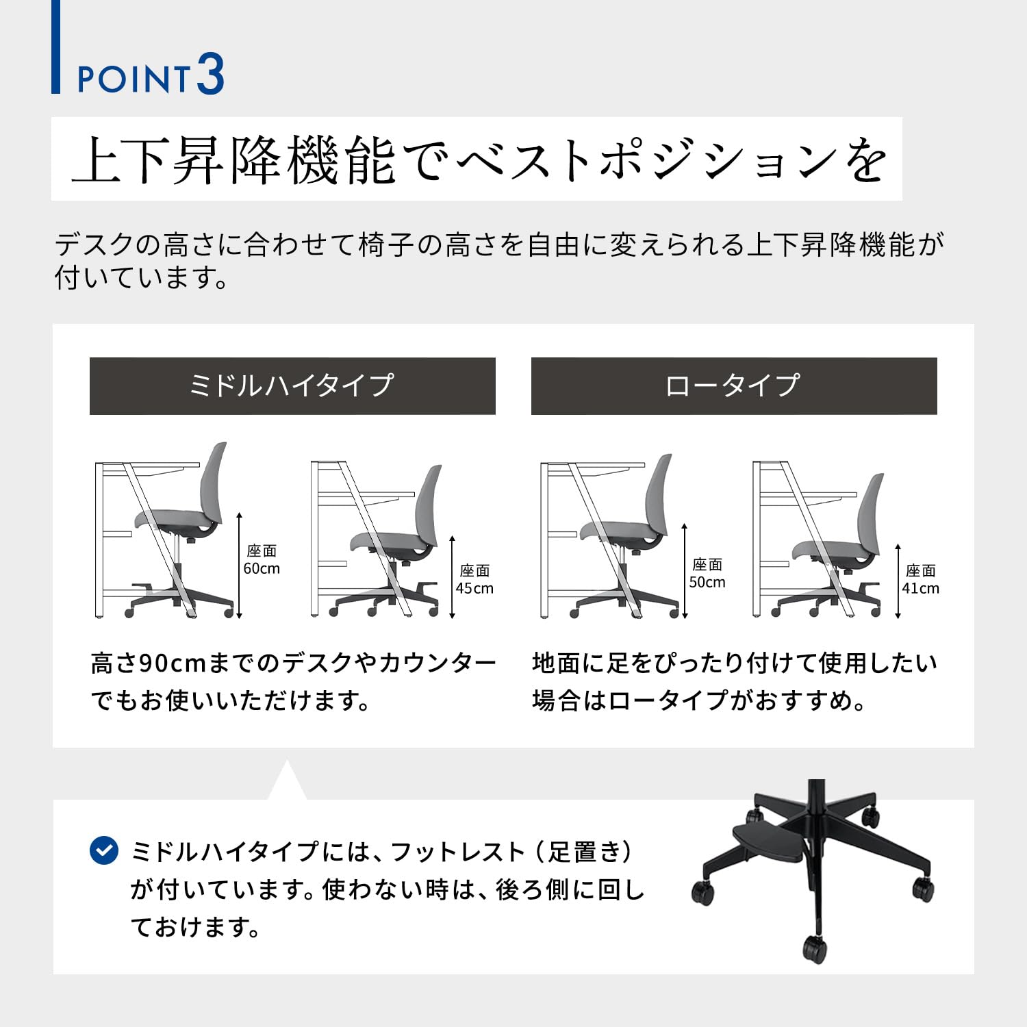 Amazon | コクヨ オプティ オフィスチェア ロータイプ 背:ホワイト