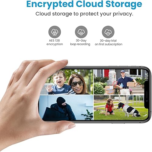 Miniatura 4 de Cámara de seguridad inalámbrica 1080P con panel solar, visión nocturna a color, alimentada por batería, detección humana, audio de 2 vías, WiFi