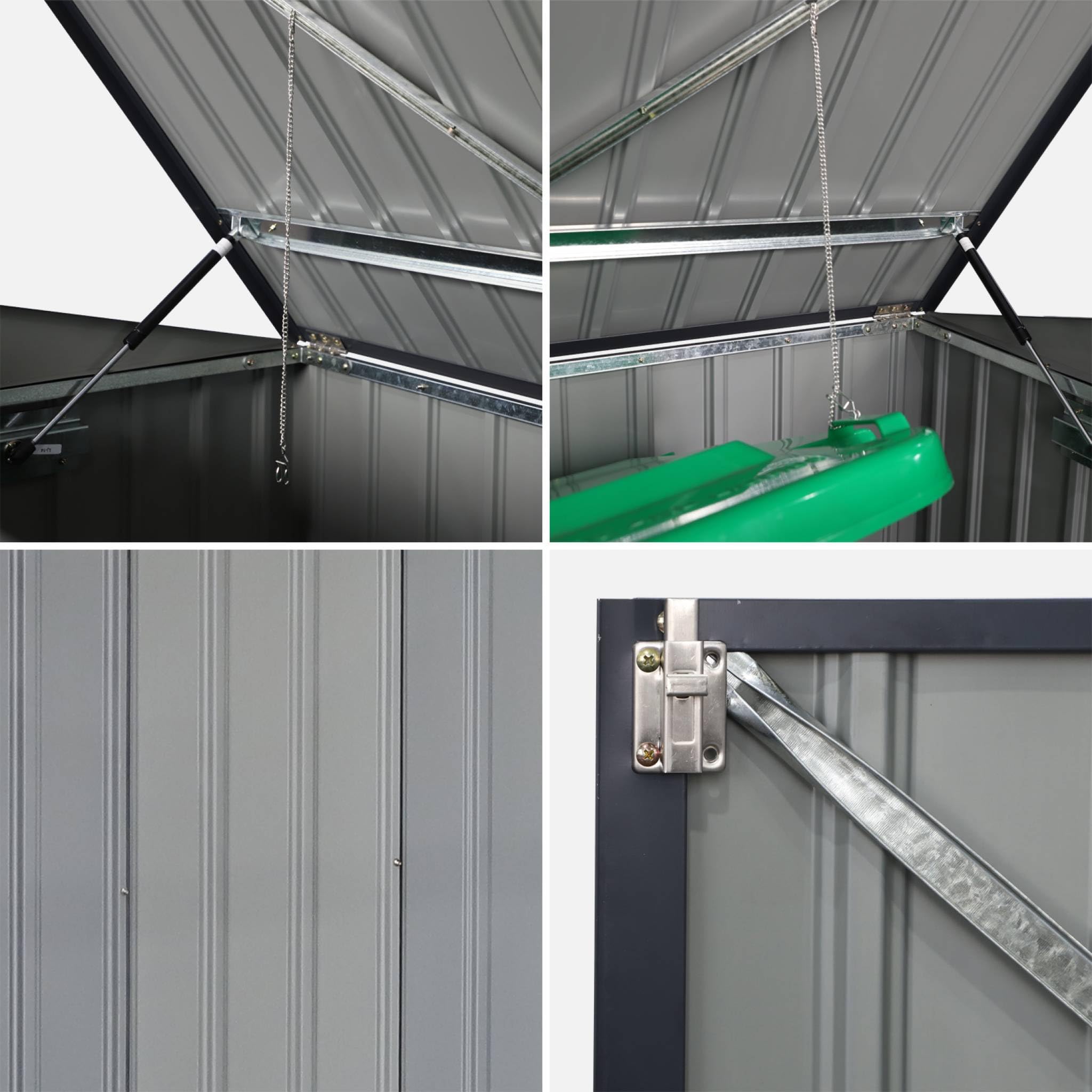 sweeek - Cache Poubelle Double Couleur Gris Anthracite. 1.75m²