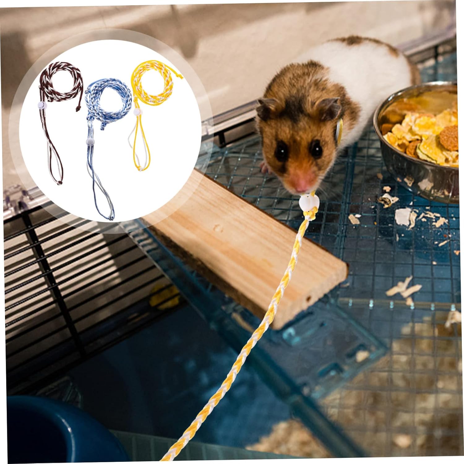 balacoo 15pcs Pet Leash for Small Animals Comfortable Hamster Walking Lightweight and Traction Rope for Outdoor Use Selection for Bunny and Squirrel