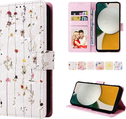 Miniatura 33 de UEEBAI Funda tipo billetera para Samsung Galaxy A16 4G/5G, cubierta de cuero PU con soporte, bloqueo RFID, funda flip con ranuras para tarjetas,