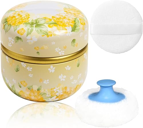 Miniatura 10 de WEMEGA - Estuche para polvo corporal con contenedor de polvo para polvo, caja de té para bebés y mujeres, bolsa de polvo y estuche para polvo para