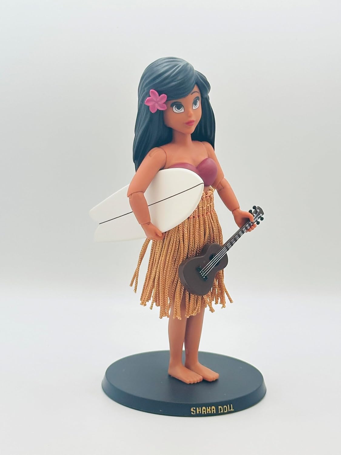 – Dashboard Hula Doll with Surfboard and Ukulele | Hawaiian Car Accessory Doll & Desk Decor | Posable Figurine and Collectible