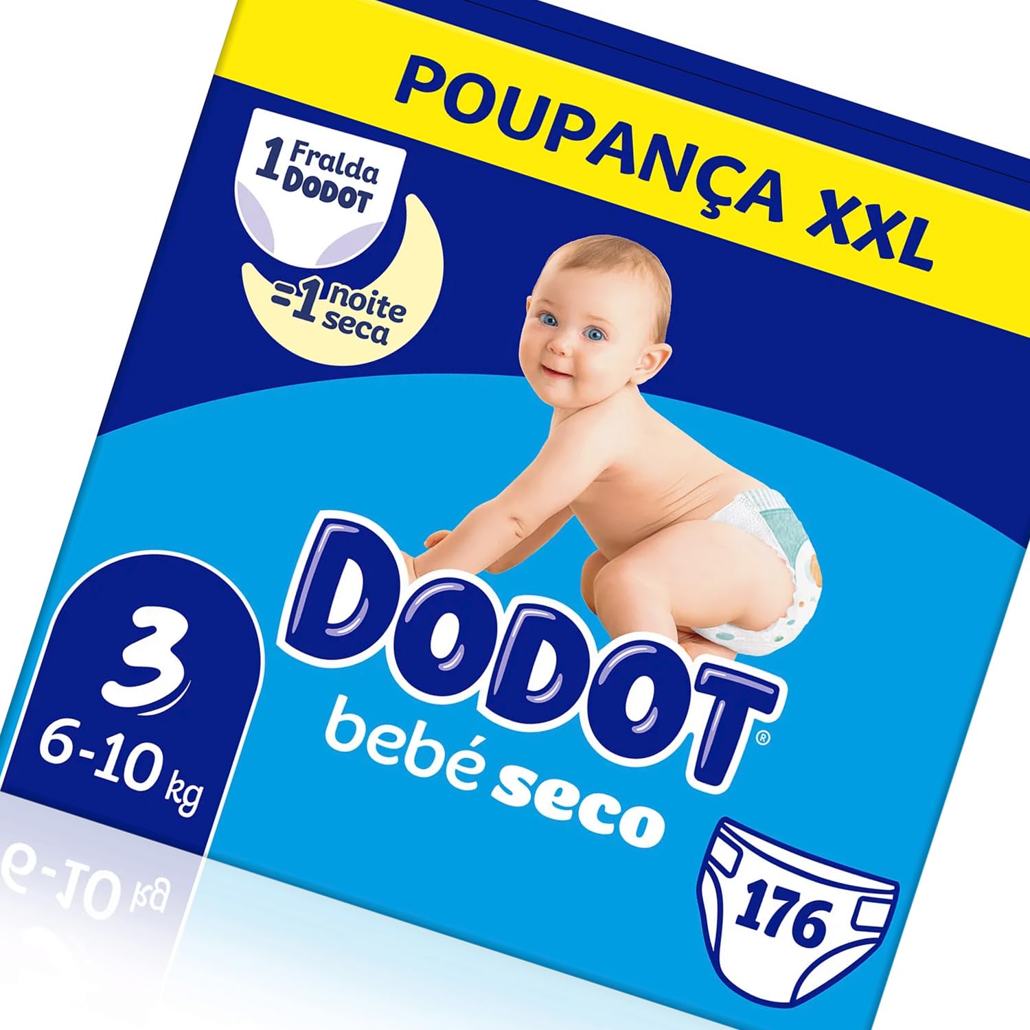 Dodot Lot de 176 couches pour bébés secs Taille 3 6-10 kg