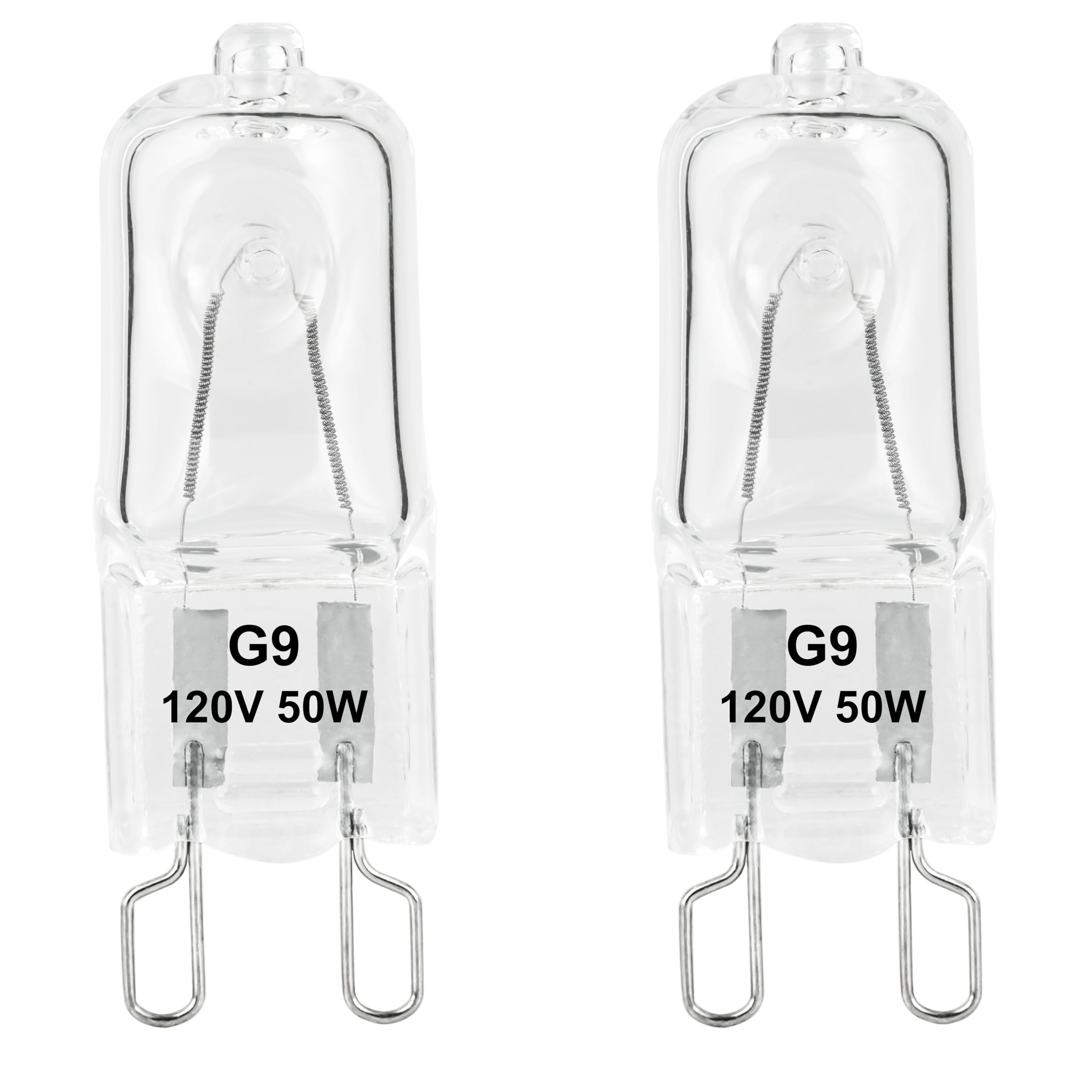 YEGRUEB G9 Heat Lamp Bulbs for Reptile,Day White, Mini Halogen Bulb 50W, Infrared Reptile Heat Lamp for Bearded Dragon Gecko Turtle Lizard, Pack of 2