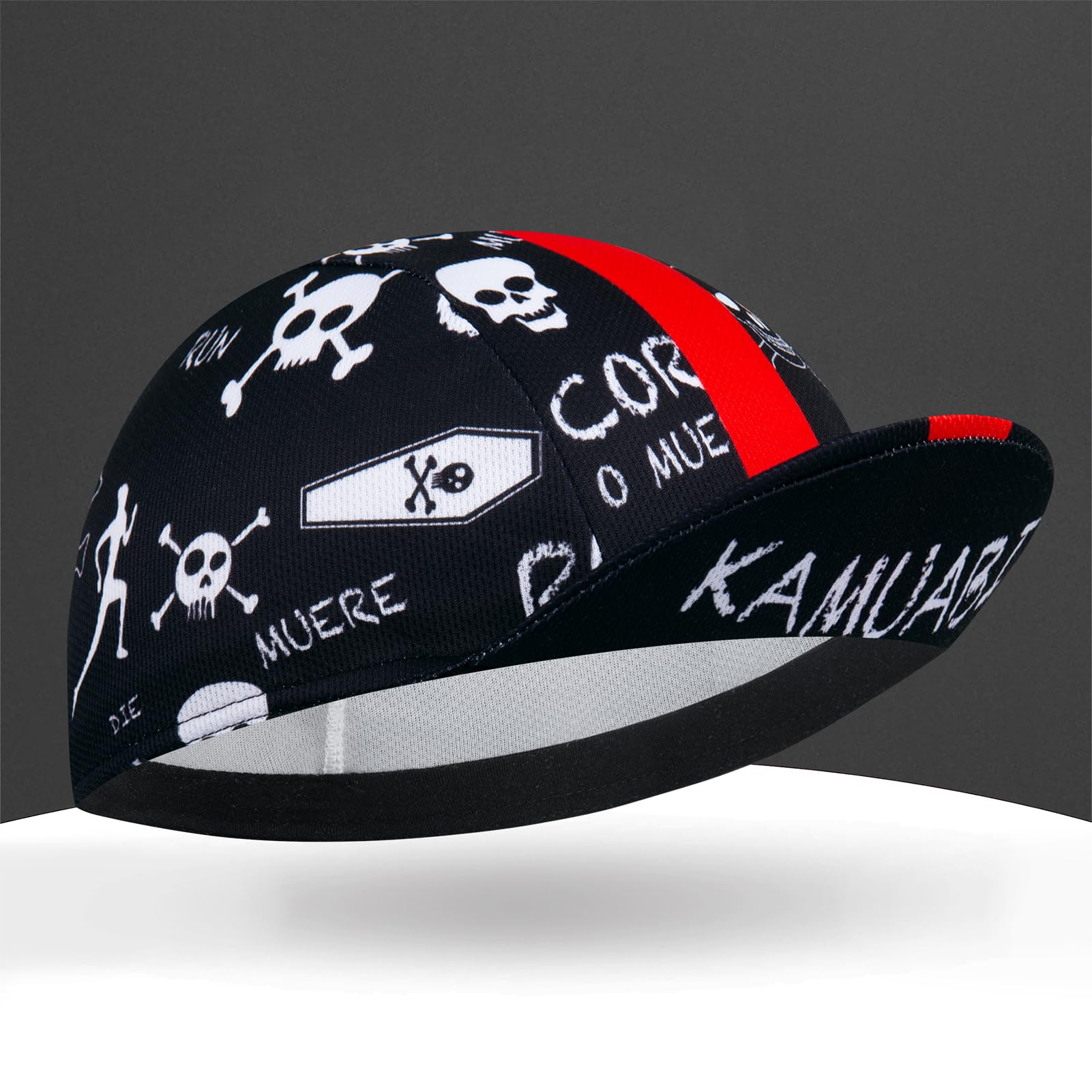 Gorra de ciclismo para hombre y mujer, sombrero de ciclismo debajo del casco, poliéster, transpirable, absorbe el sudor
