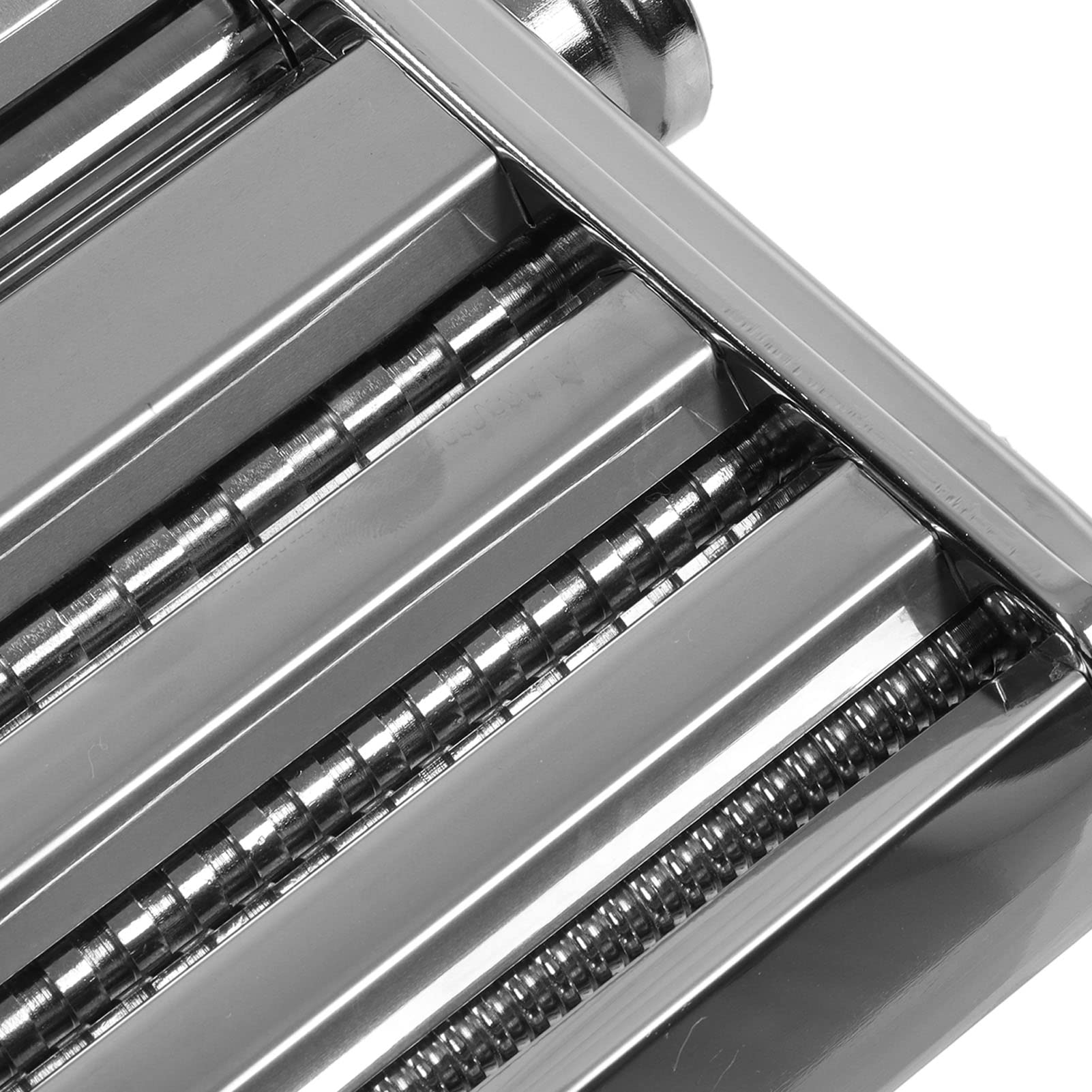 MANUALE PASTA MACHER MATCHE Acciaio inossidabile Regolazione dello spessore a 9 livelli con maniglia anti -slittamento per cucina domestica Usa facile da montare e funzionare