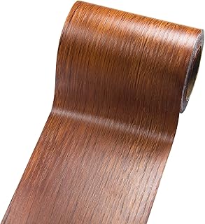Wood Grain Tape for Mirrors & Furniture, 4" X 32 ft Repair Tape for Walls, Floors, Cabinets, Windows - 1 Roll (Reddish Brown)