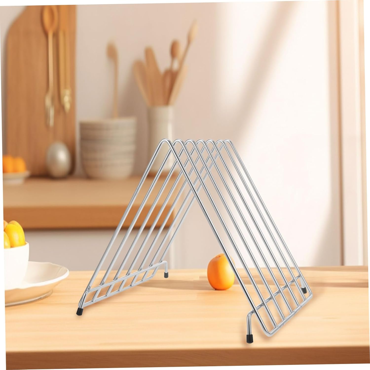 Mikinona Large Capacity Cutting Board Organizer Kitchen Rack for Chopping Boards