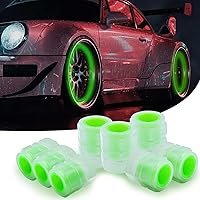 Vista 1 de 8 piezas de tapas de vástago de válvula de neumático para coche, tapas universales noctilucentes impermeables para rueda de coche, adecuadas