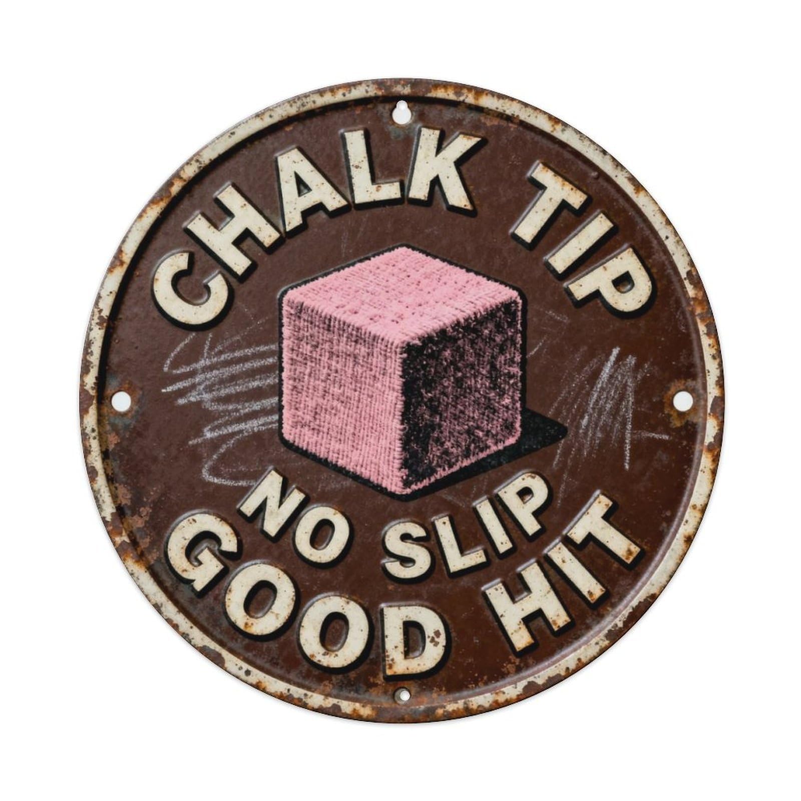 No Slip Good Hit Metal Tin Sign Plaque