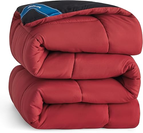 Bedsure Edredón reversible tamaño Queen, edredón acolchado para todas las estaciones, edredón alternativo de plumón tamaño Queen con pestañas en las