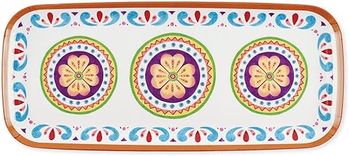 Miniatura 22 de UP ware Harvest - Bandeja de melamina de calabaza, bandeja rectangular de 15 x 6.5 pulgadas, bandeja de alimentos sin BPA para entretenimiento