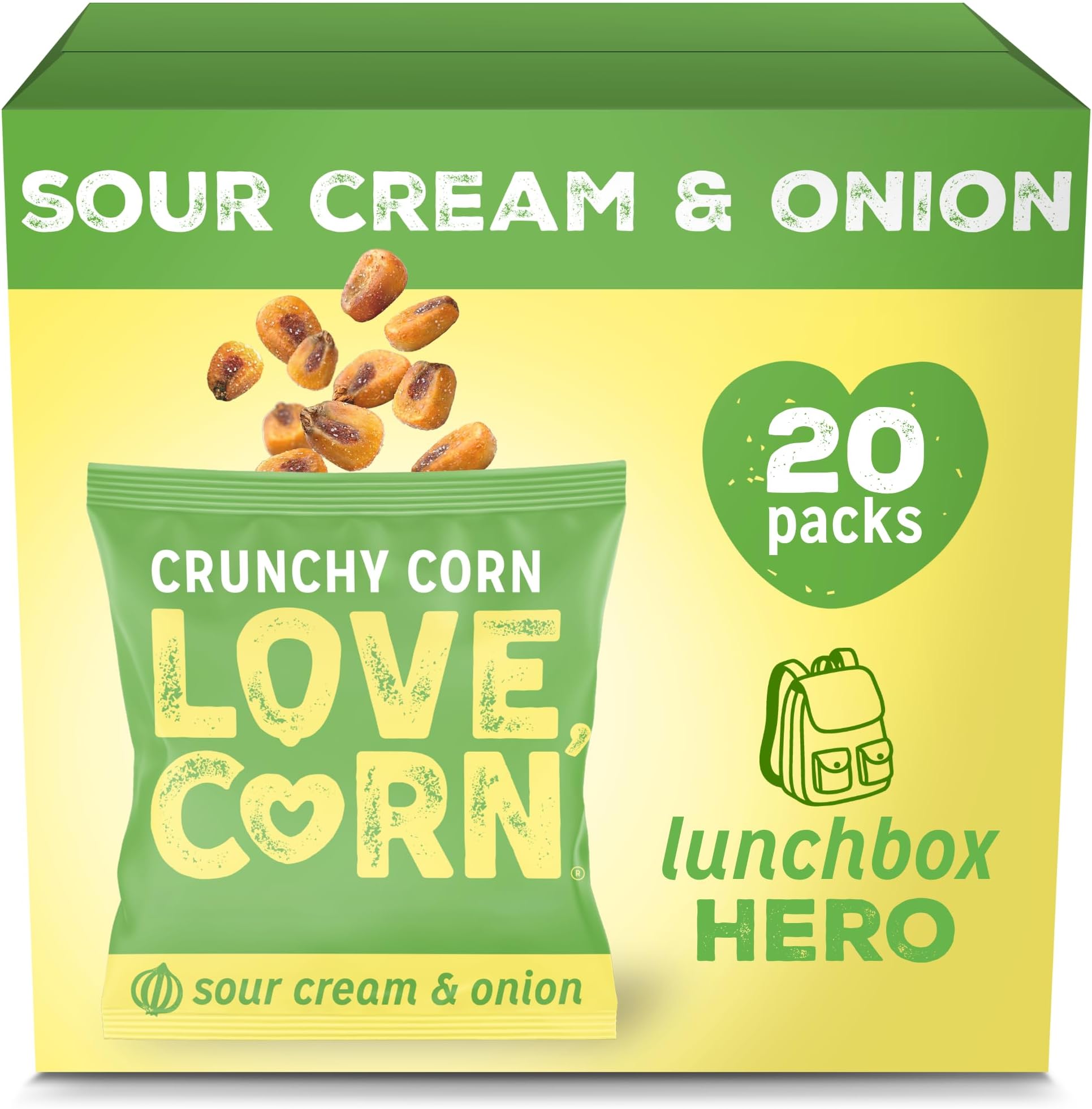 Sour Cream & Onion Snack, 0.7oz x 20 Bags, Gluten Free, Vegan