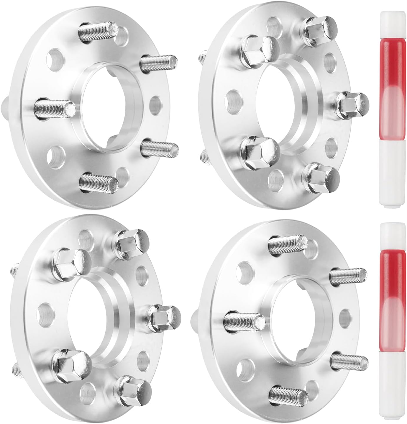 KAC 5x112 Hub Centric Wheel Spacer 15mm+20mm for C230, E320, C240, CLK350, CLK320, C280, SLK230, SLK350, SLK320, SL500, SLK280, CLK500, 66.6mm Hub Bore & M12x1.5 Studs, 5 Lug Forged Spacer, 4PCS