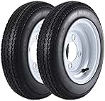 Garvee 4.80-8 4.80x8 480-8 4.80-8 Trailer Tires with 8'' Rims, 4 Lug on 4'', Load Range C, 6PR