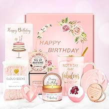 Birthday Gifts for Women Happy Birthday Gift Baskets for Women Unique Not A Day Over Fabulous Mug Gift ideas Pink Gifts Box Set Presents for Her Friends Mom Sister Wife Coworkers Daughter Aunt Mom