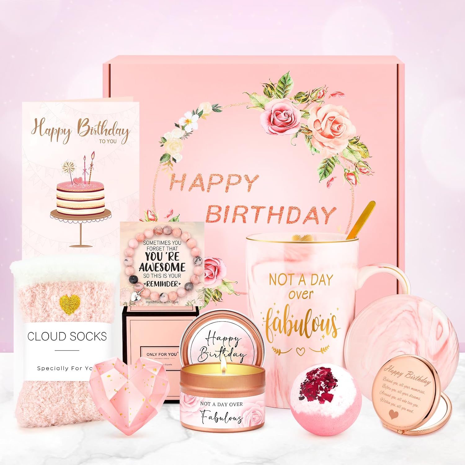 Birthday Gifts for Women Happy Birthday Gift Baskets for Women Unique Not A Day Over Fabulous Mug Gift