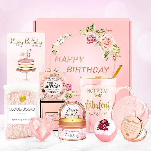 Birthday Gifts for Women Happy Birthday Gift Basket for Women Birthday Gifts Ideas Womens Gift for Birthday Box for Women Birthday Gifts for Friends Female Birthday Gift for Sister Coworker Her Bestie