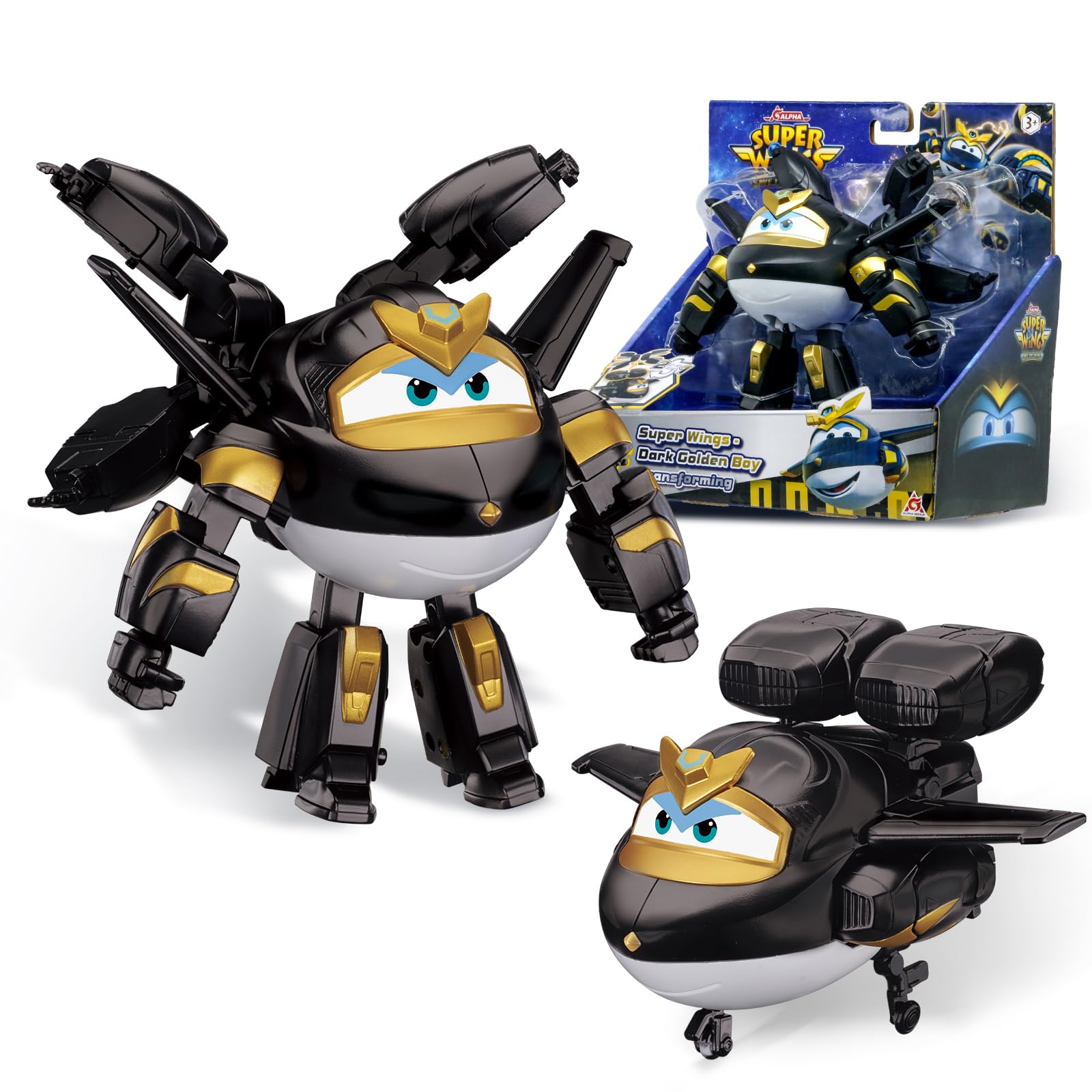 Super Wings Transforming Characters Collector-Dark Flight Goldboy