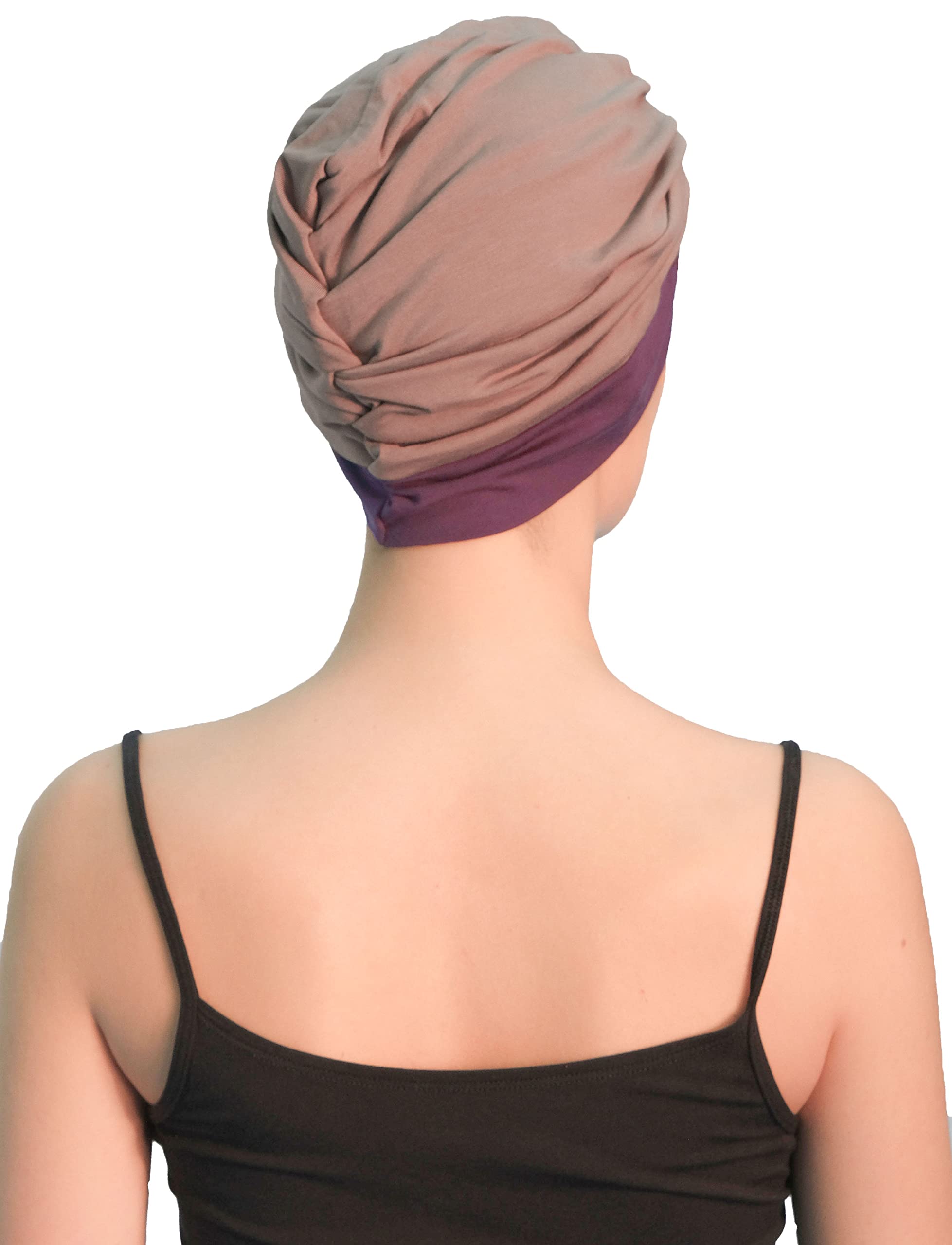 Deresina Headwear Turban Chimio Femme, Torsadée Bonnets en Bambou pour la Perte de Cheveux, Respirant Coiffe Couvre-Chef Complet, Chapeau Classique, Elegant et Confortable pour Dames
