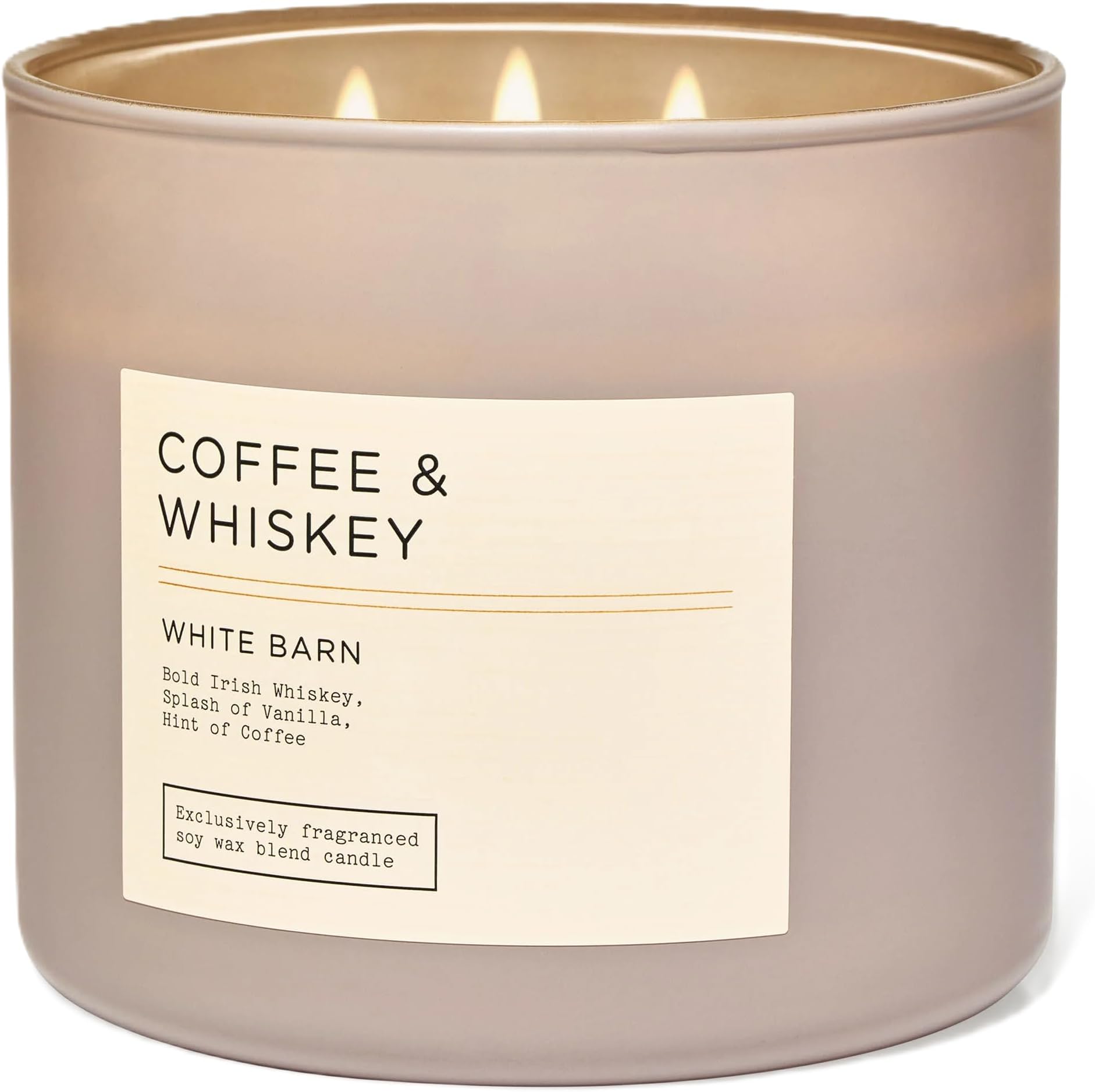 Bath & Body Works- Coffee and Whiskey Candle 3 Wick EDT 14.5 OZ Burns 25-45 Hours
