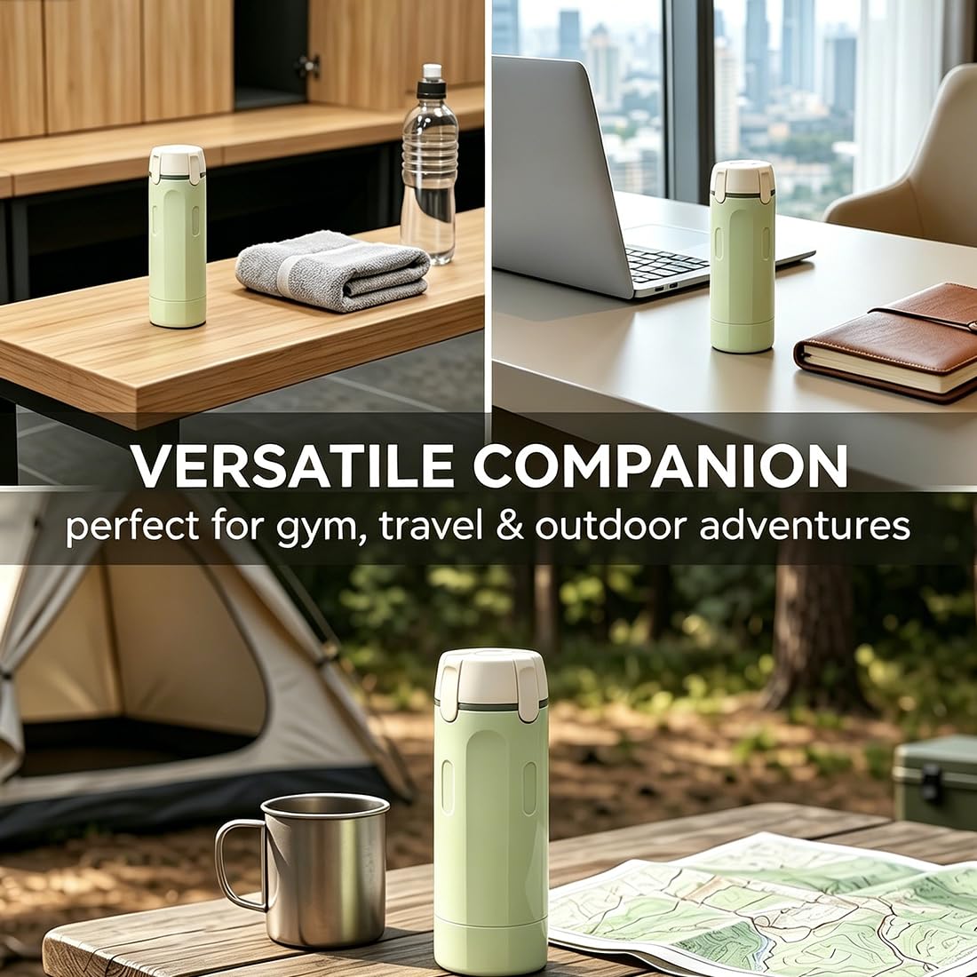4 en 1 flacons distributeurs de voyage : flacons compressibles rechargeables, étanches pour articles de toilette - Contenant voyage portables pour shampooing, lotion, après-shampoing et