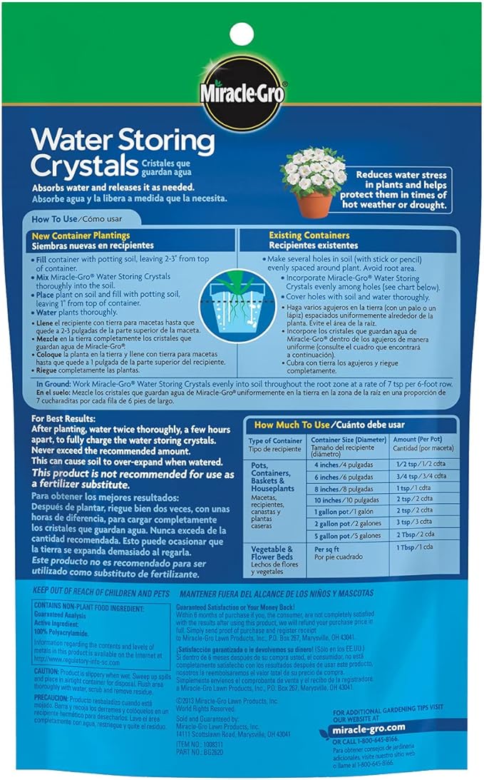 Cristales Retenedores de Agua Miracle-Gro - 12 oz miniatura 5