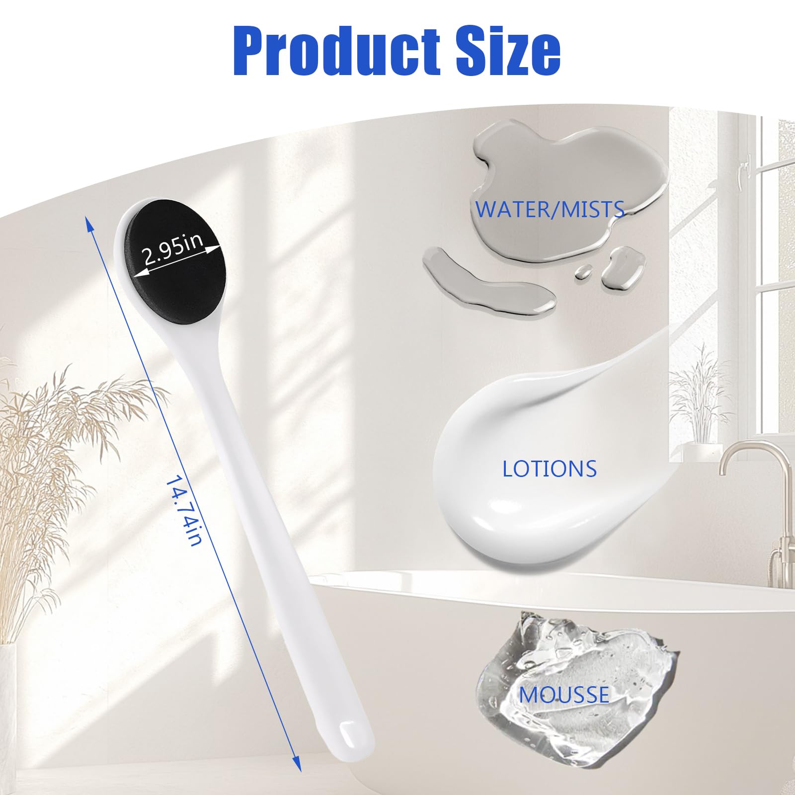 Lotion Applicator for Back,Back Cream Applicator,Cream Applicator for Back,Extended Handle Design,Back,Foot and Leg Lotion Application,Suitable for a Variety of People (35.5 * 7.5cm) - Image 3