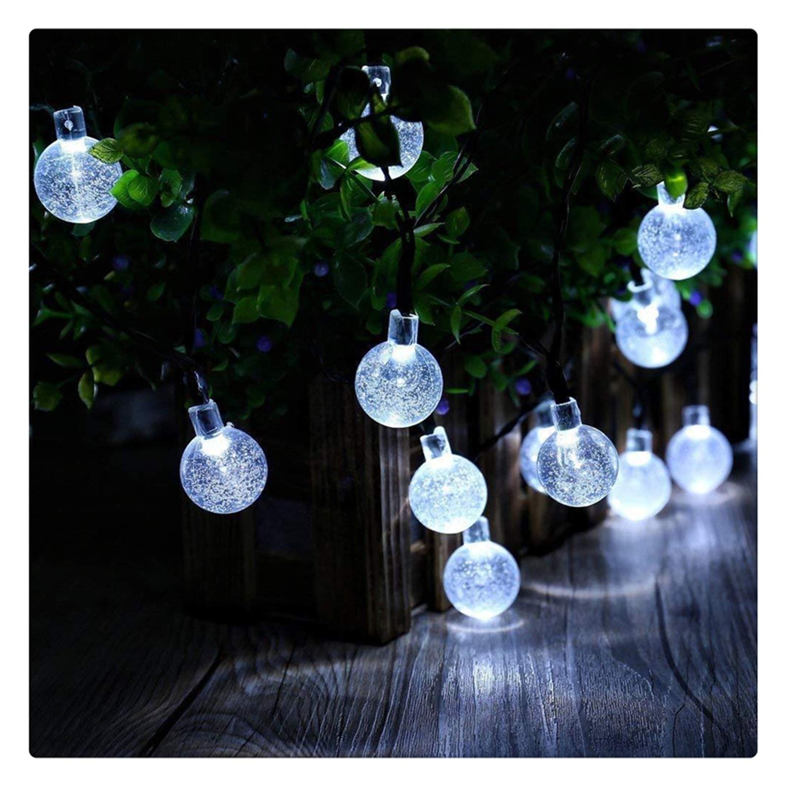 Lampadine A Ghirlanda, Globe Luci della Stringa, Sfera di Cristallo Luci della Stringa 8 modalità, Ideale per Interni, per Esterni, Camera, Party, Natale, Giardino, Matrimonio,A,60LEDs