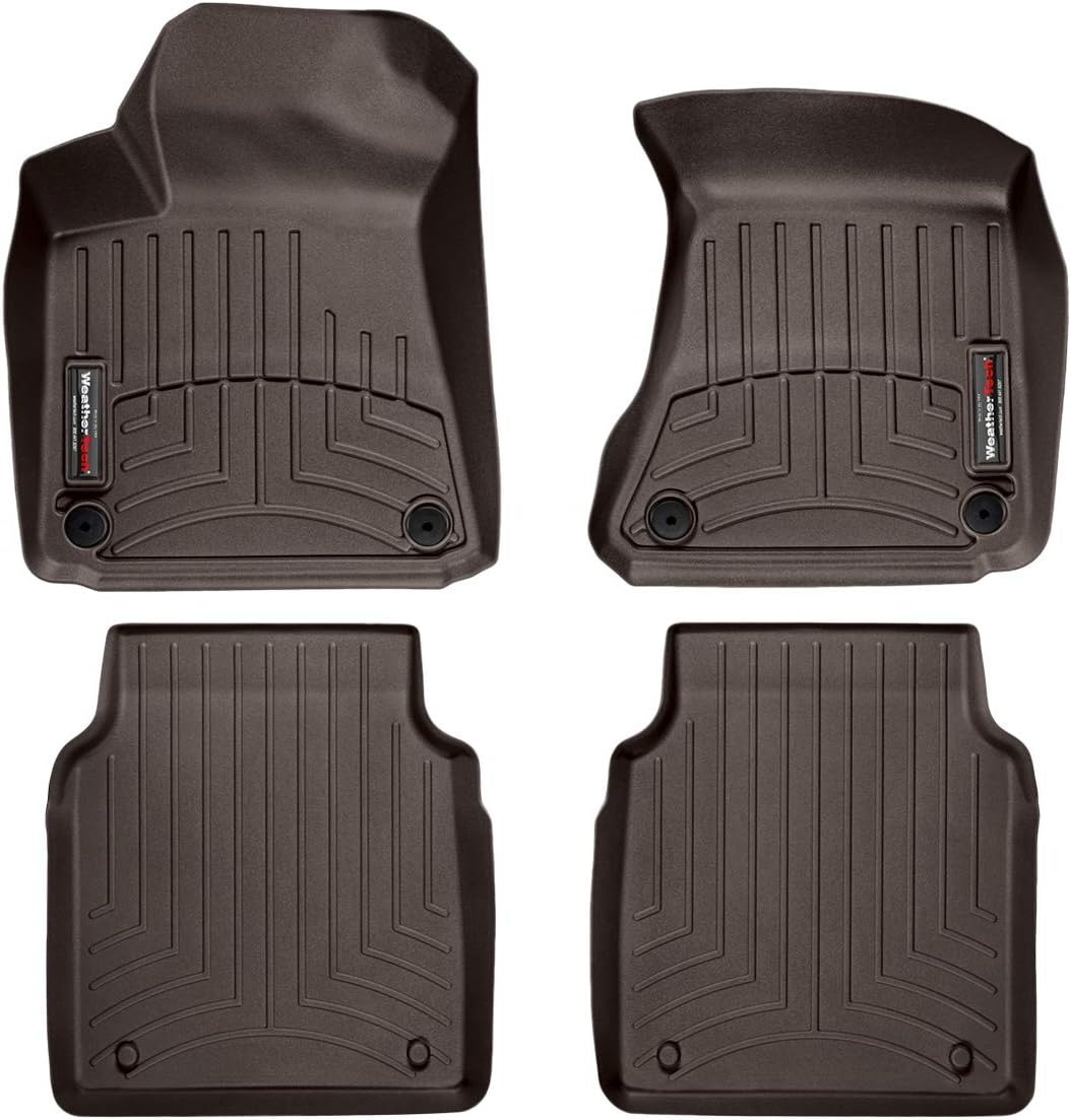 WeatherTech Custom Fit FloorLiners for Audi A8L - 1st & 2nd Row (44420-1-2), Black