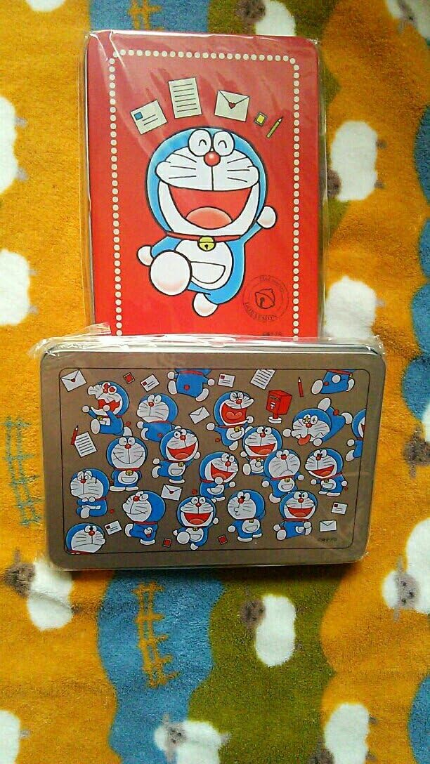 Amazon Co Jp 郵便局限定 ドラえもん ブリキ缶 レターセット 2種類 コレクション ホビー 通販