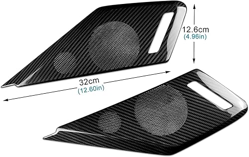 Miniatura 2 de AIRSPEED Adhesivo para cubierta de altavoz de sonido para puerta de automóvil C8 de fibra de carbono dura real, para Chevrolet Corvette C8 2020 2021
