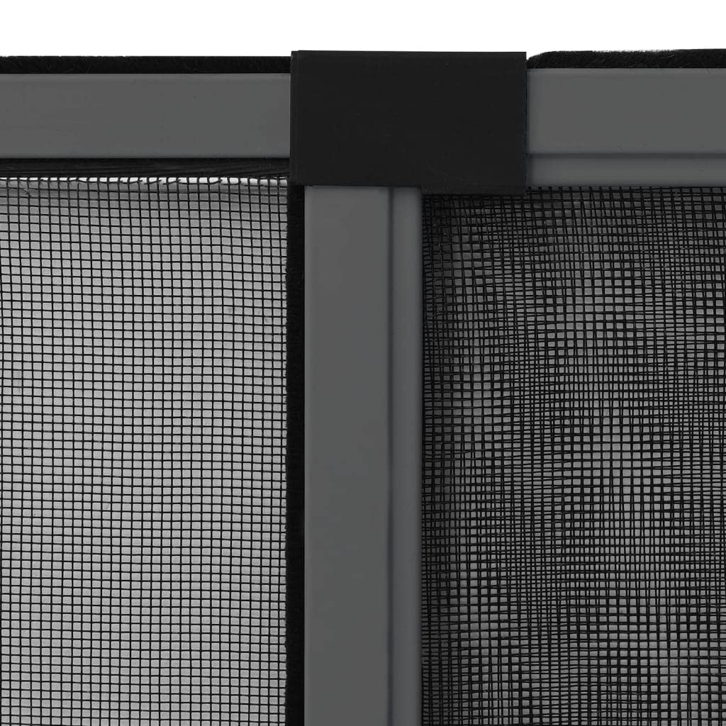 vidaXL Moustiquaire Extensible pour Fenêtres Filet Anti-insectes contre Mouches Guêpes Abeilles Moustiques Maison Anthracite (100-193)x75cm