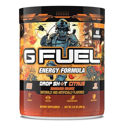 Miniatura 7 de G Fuel Sonic - Polvo de bebida energética preentrenamiento, mezcla de cafeína para juegos, sin azúcar, aminoácidos para el enfoque, vitaminas +