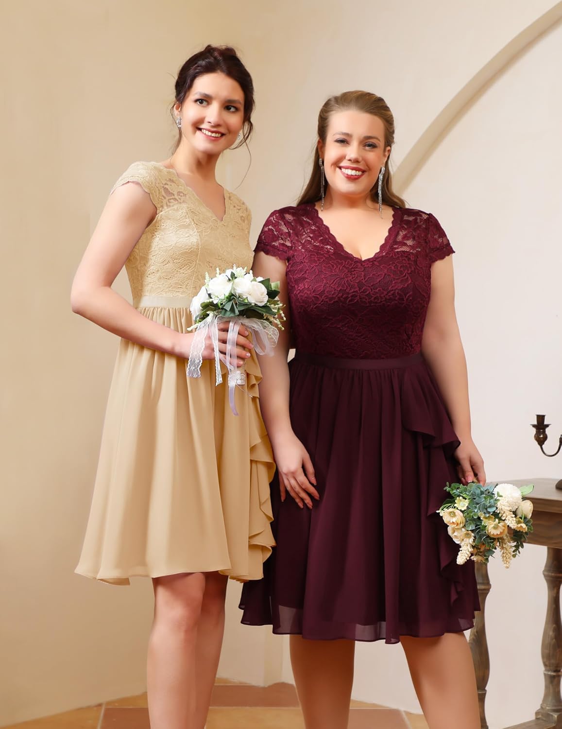 Wedtrend Women's Bridesmaid Dresses Short Prom Dress Ruffle Semi Formal Cocktail Dresses Floral Homecoming Dress - Image 5