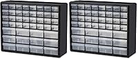 Vista 40 de Akro-Mils 10164 64 Piezas de plástico de equipo de almacenamiento y Gabinete cajón, 20 x 16 x 6-1/2 pulgadas, color negro