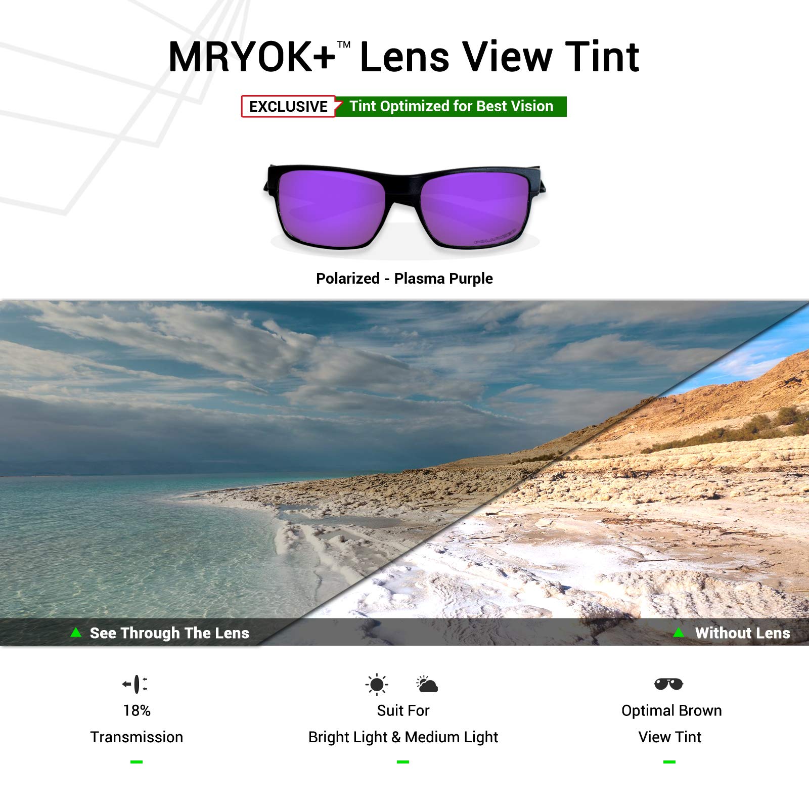 Mryok OO9154 Verres de rechange pour Oakley Half Jacket 2.0 XL
