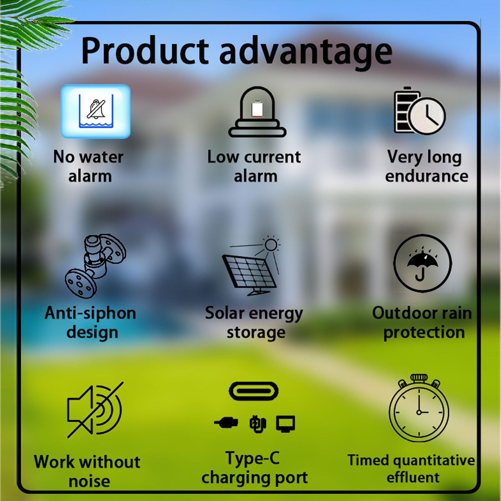 Kit Sistema di Irrigazione a Spruzzo, con Timer ad Energia Solare, Impermeabile IP67, Sistema di Irrigazione Automatica per Serra Giardino Prato